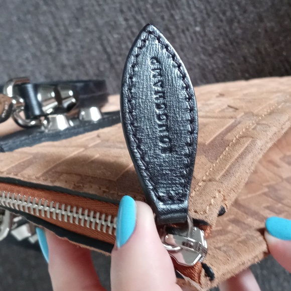 🖤RARE Longchamp🖤 - La Voyageuse Tan/Black Suede LGP Velours Vertical Tote - Picture 9 of 15